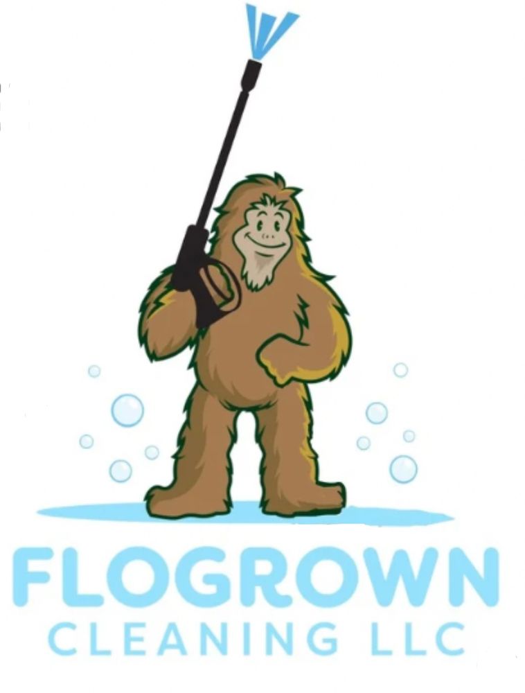 FloGrown Cleaning LLC logo — Sasquatch mascot