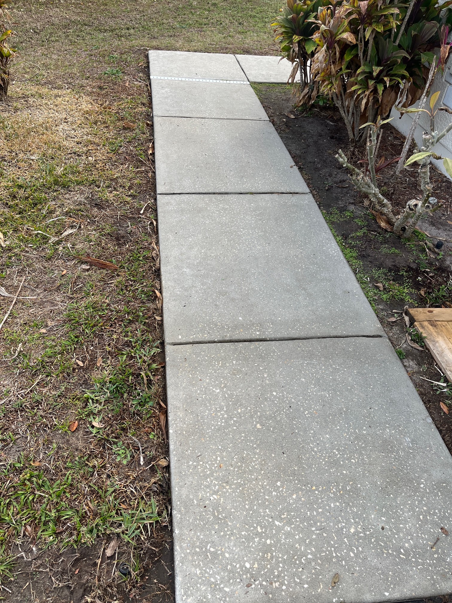 Freshly cleaned walkway